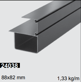 Alumiininen pohjaprofiili matalille porteille