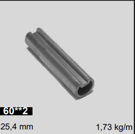 Putkimainen akseli 1"