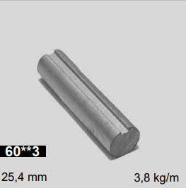 Galvanoitu kiinteä akseli 1"