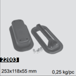 Kahva jalkatuki syvennyksellä